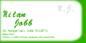 milan jobb business card